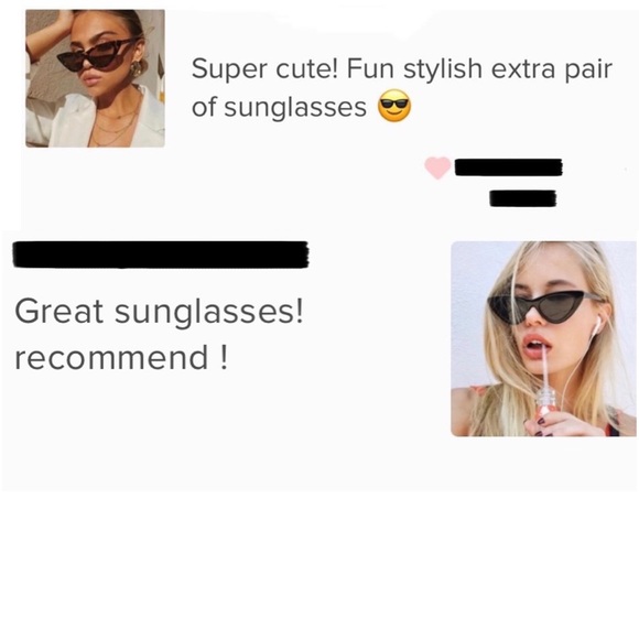 ๐3/$30 New Retro Black Cat Eye Sunglasses - Picture 7 of 8
